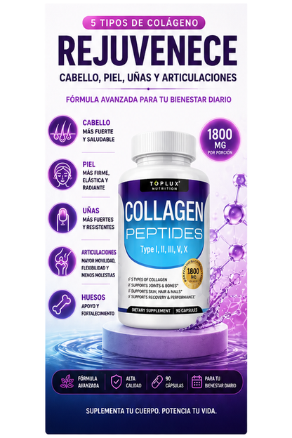 COLÁGENO 5 EN 1 – APOYO PARA ARTICULACIONES Y REJUVENECIMIENTO