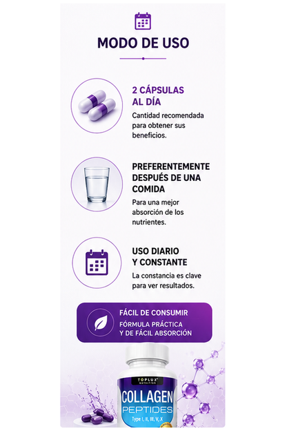 COLÁGENO 5 EN 1 – APOYO PARA ARTICULACIONES Y REJUVENECIMIENTO