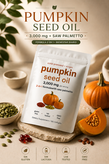 🎃 Pumpkin Seed Oil 3.000 mg + Saw Palmetto