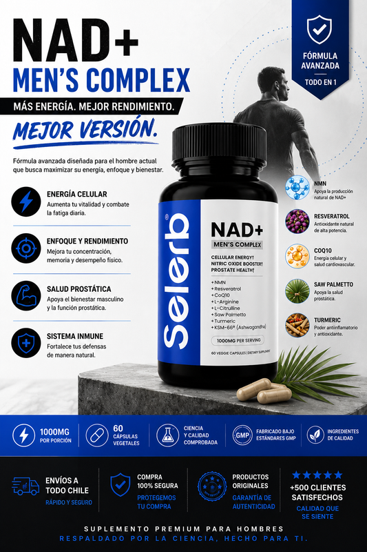 ⚡ NAD+ MEN’S COMPLEX — Energía, enfoque y bienestar en una sola fórmula