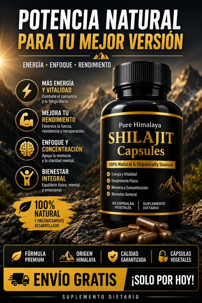 SHILAJIT PURE HIMALAYA 60 CAPSULAS